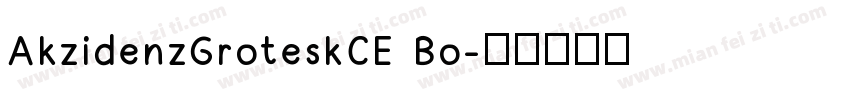AkzidenzGroteskCE Bo字体转换